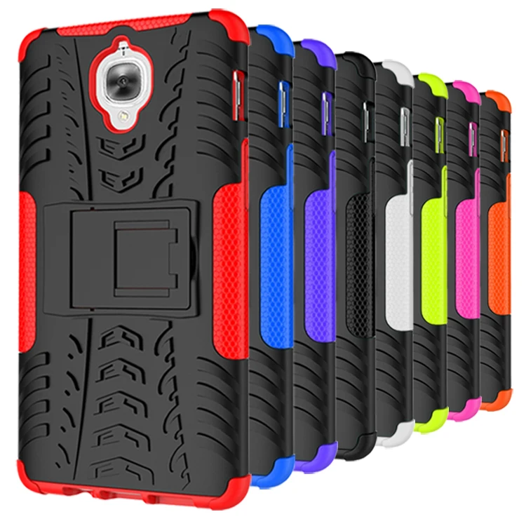 Silicon + Plastic 2 in 1 Dual Layer Shockproof Stand Phone Protection