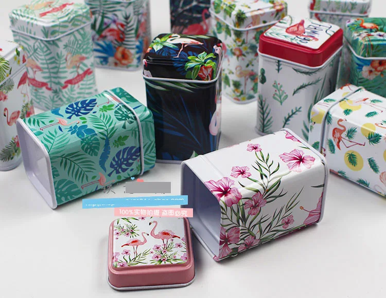 

12Pcs/Lot American Style Mini Tin Box Zakka Vintage 4*4*7cm Small Metal Tins storage box organizer pill Case T1731