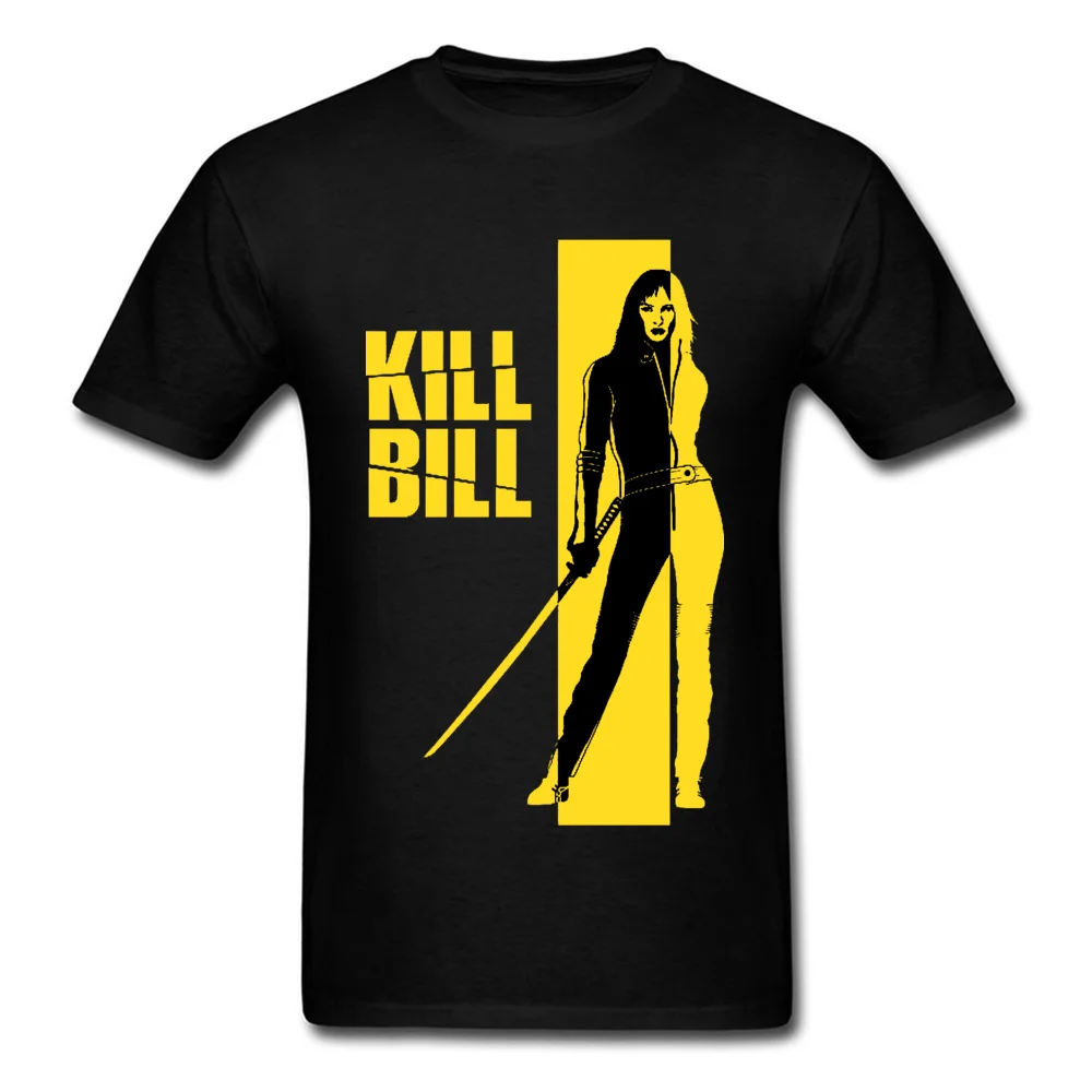 Kill-Bill-0619 Men Prevalent Normal Tees Round Collar Father Day All Cotton T-Shirt Leisure Short Sleeve T Shirts Kill-Bill-0619 black
