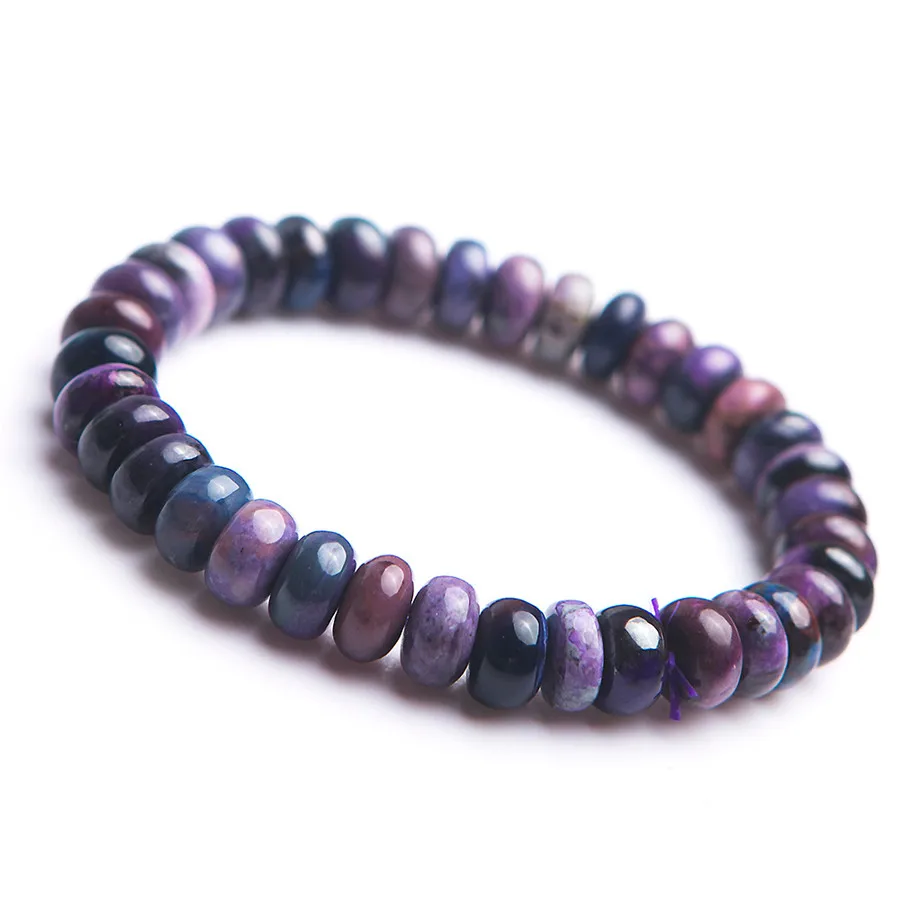 

Drop Shipping Natural Sugilite Abacus Bead Shaped Gems Stone Popular Crystal Bracelet Fashion Women Stone Beads Bracelet
