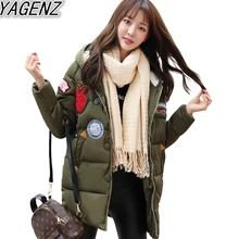 2017 Winter Women Plus Size Cotton Jacket Long Thick Parkas Female Hooded Cotton Padded Fashion Warm Coat Outerwear Student Coat
