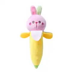 1 шт. погремушка мультяшный кролик мягкая в форме банана плюшевая милая игрушка со звуком ручной светильник игрушка для ребенка