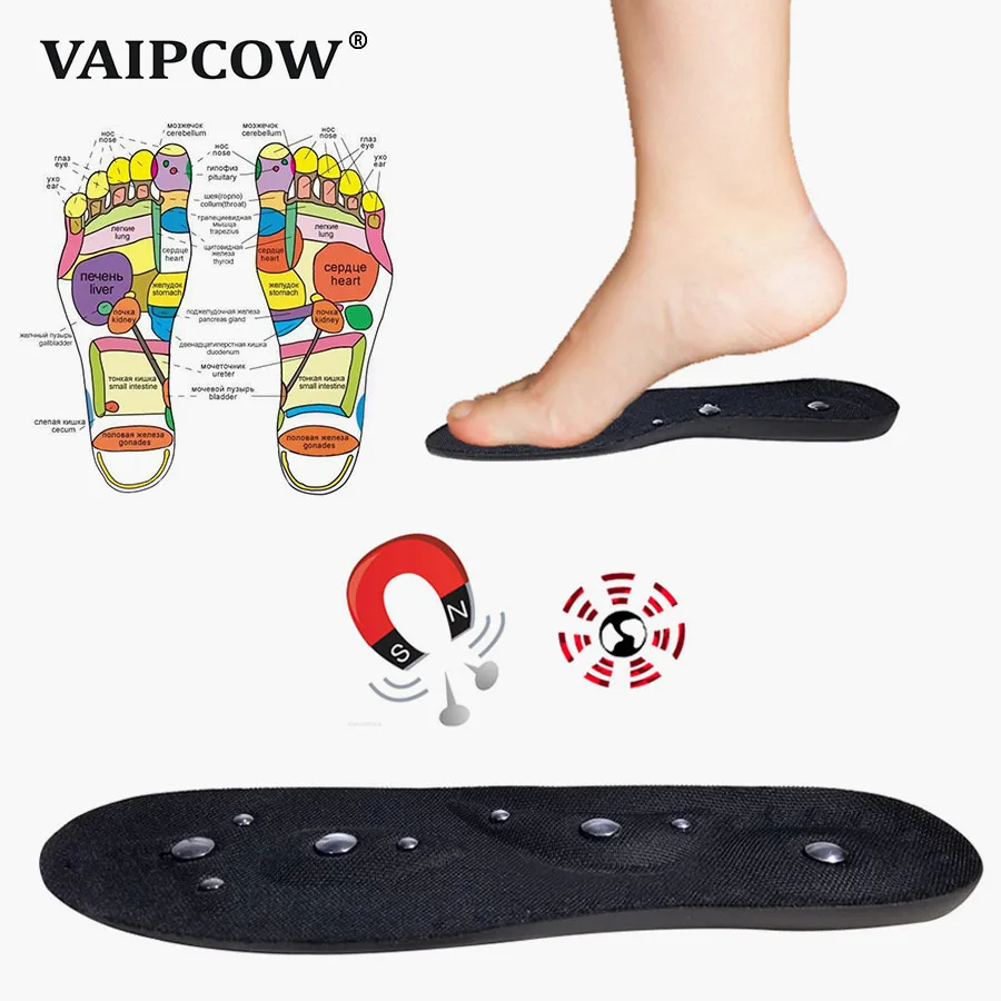Magnetic Therapy Slimming Insoles for Weight Loss Foot Massage Health Care Shoes Mat Pad Brown Acupuncture Sole Dropshipping