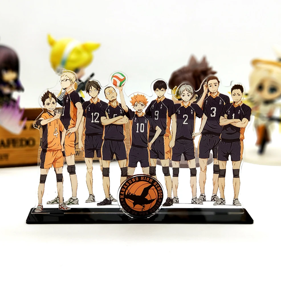 

Love Thank You Haikyuu Hinata kageyama Tsukishima Sugawara family acrylic stand figure model plate holder topper anime karasuno