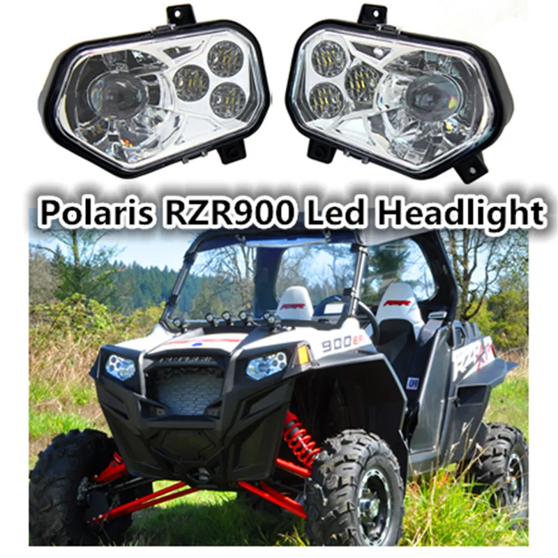 

Polaris Chrome RZR900 ATV UTV accessories Led Headlight Headlamp kit 2012 2013 Polaris Ranger Side X Sides / Polaris Sportsman
