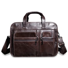 100% genuine leather men bag brand designed men laptop briefcase business bag cow leather men handbag shoulder bag messenger bag