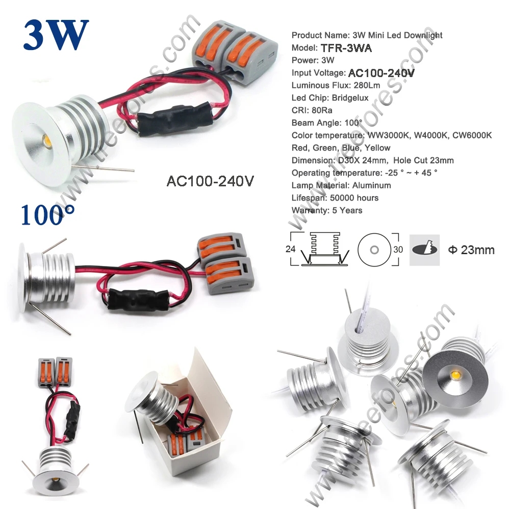 1W 2W 3W 4W AC 110V 120V 220V 230V 240V Mini LED Bulb Lamp Downlight for KTV Bar DJ Spot Lighting