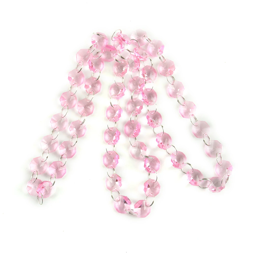 

5M Crystal Octagon Beads Chains Garland Strands chains Crystal Chandelier Pendants For Home/Curtain Decoration