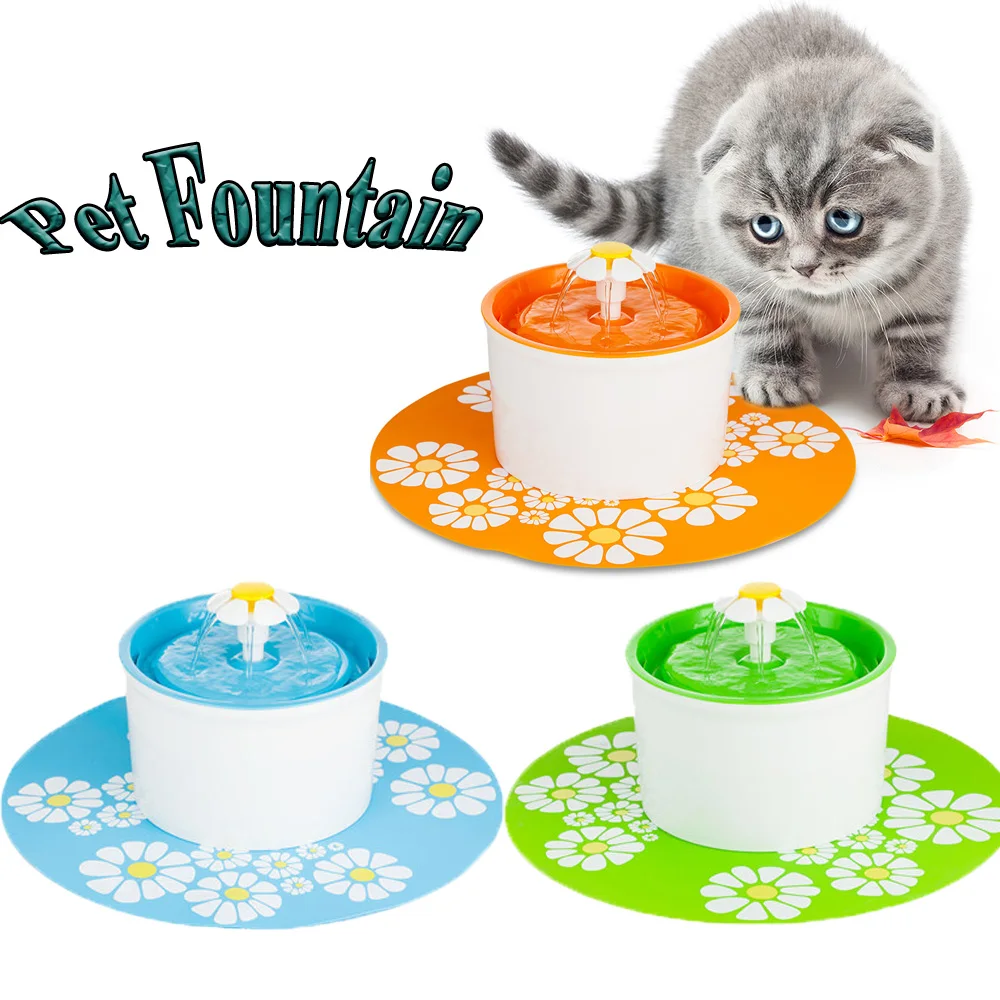 2164 45 De Réductionnouveau 16l Style Fleur Automatique Chat Chien Pet Chaton Eau Potable Fontaine Pet Bol Boisson Plat Filtre Avec Tapis En
