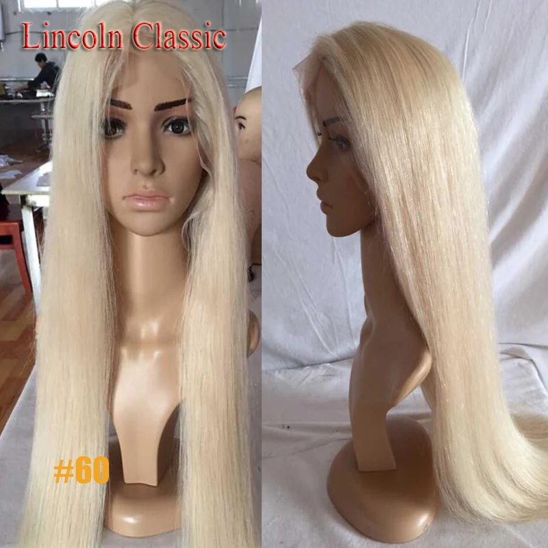 

#60 color Indian Virgin Full Lace Human Hair Wigs For White Women Glueless Full Lace Wigs Straight Lace Front Human Hair Wigs