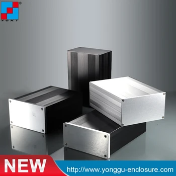 

145*82*200 mm (WxHxL) Electronic OEM Aluminum Extruded Enclosure silver color