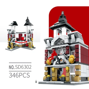 

SEMBO Blocks Mini Street Building Bricks Micro Model Educational Kids toys Children Gifts Christmas European style architecture