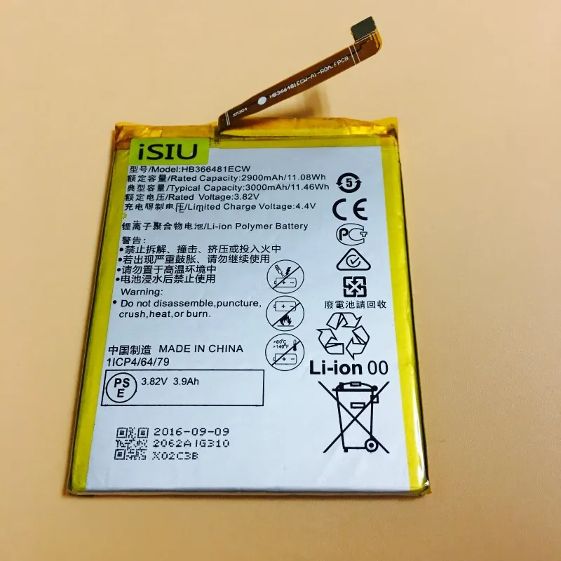 isiu replace for huawei p9 battery eva l09 eva l19 eva l29 mobile phone accessories hb366481ecw 3000mah replacement repair parts