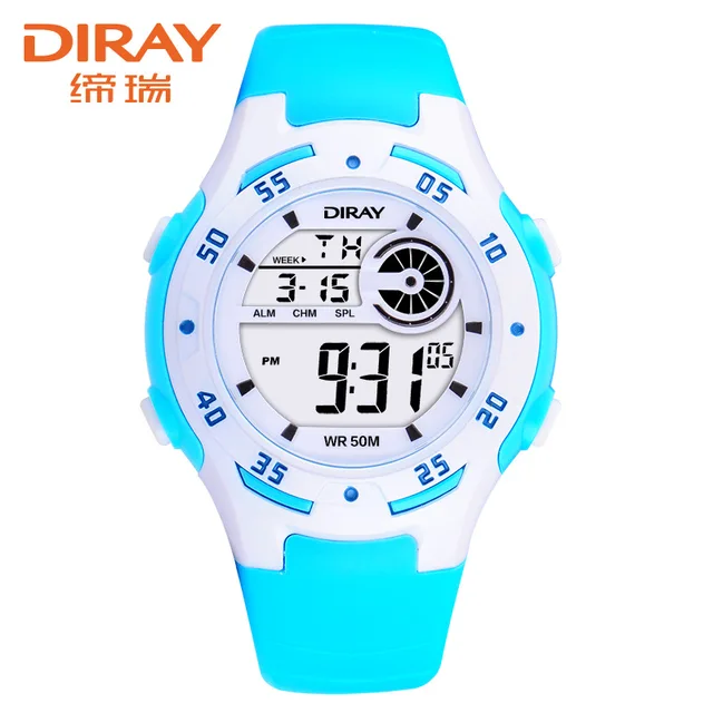 DIRAY Wrist Watch Children Waterproof Silicone Digital Watch Kids Fashion LED Sp DIRAY Wrist Watch Children Waterproof Silicone Digital Watch Kids Fashion LED Sp
