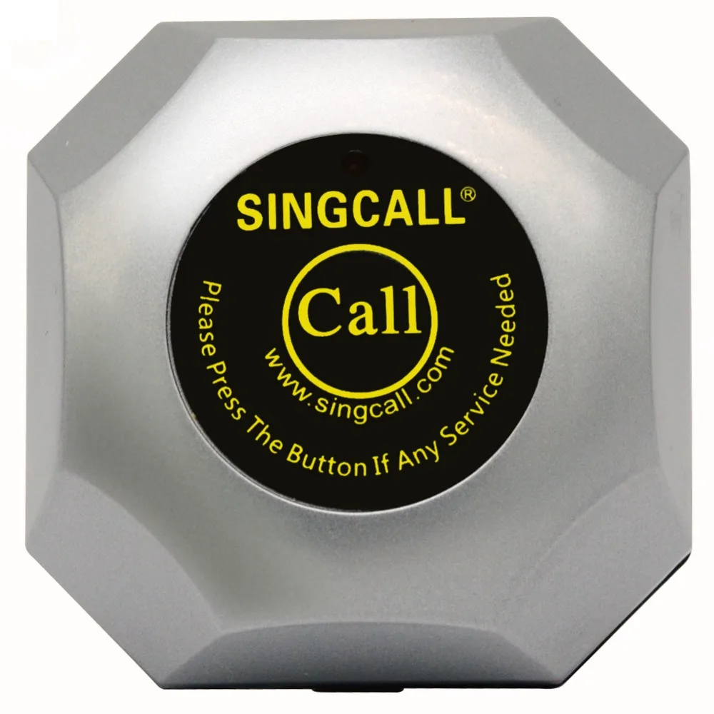 SINGCALL. Pager, Beeper, гостиничная система вызова, кнопка вызова, 1 фиксированный хост, дисплей, экран с 10 однокнопочными колокольчиками