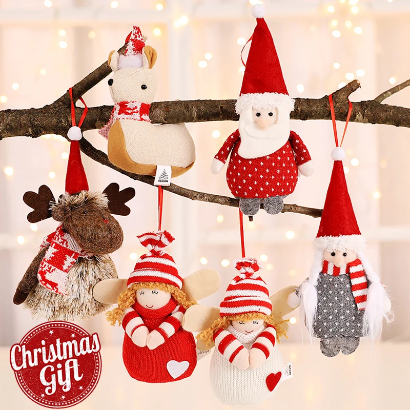 Cartoon Decoration XMAS Doll Pendant Christmas Toy Home Ornaments Hanging Gifts 