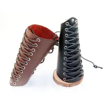 Реквизит для косплея из натуральной кожи, Перекрещенные завязки, Armor Warrior, браслет с повязкой, средневековая манжета