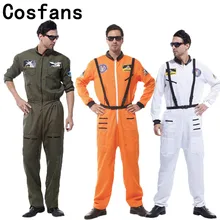 COSFANS Free shipping Halloween Party Astronaut Costumes For Adult Men Book Week Orange White Space Flight Polit Jumpsuit Outfit COSFANS Free shipping Halloween Party Astronaut Costumes For Adult Men Book Week Orange White Space Flight Polit Jumpsuit Outfit