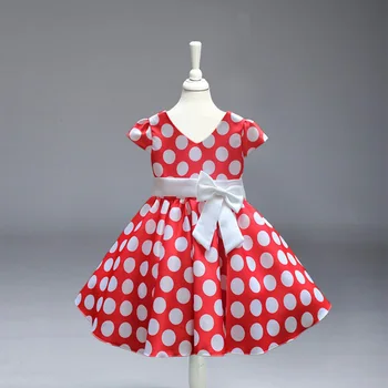 

Retail! New Arrival Girl dress Cute girl princess big party Dress baby girl Dot wedding party dress free shipping L616