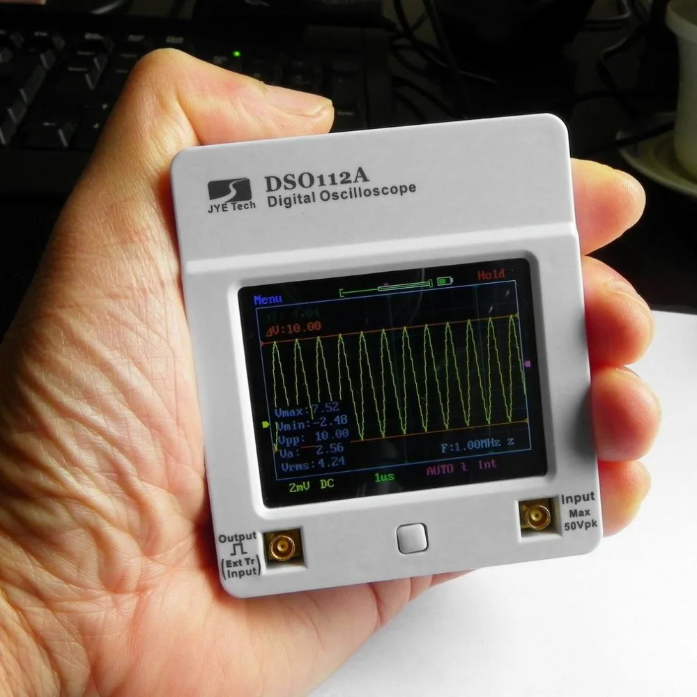 

DSO112A Portable Mini High Sensitivity Low Noise TFT Color Touch Screen Digital Oscilloscope with USB Interface