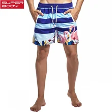 SUPERBODY мужские шорты с цветочным принтом повседневные шорты летние пляжные спортивные фитнес шорты Серфинг и пляжные шорты