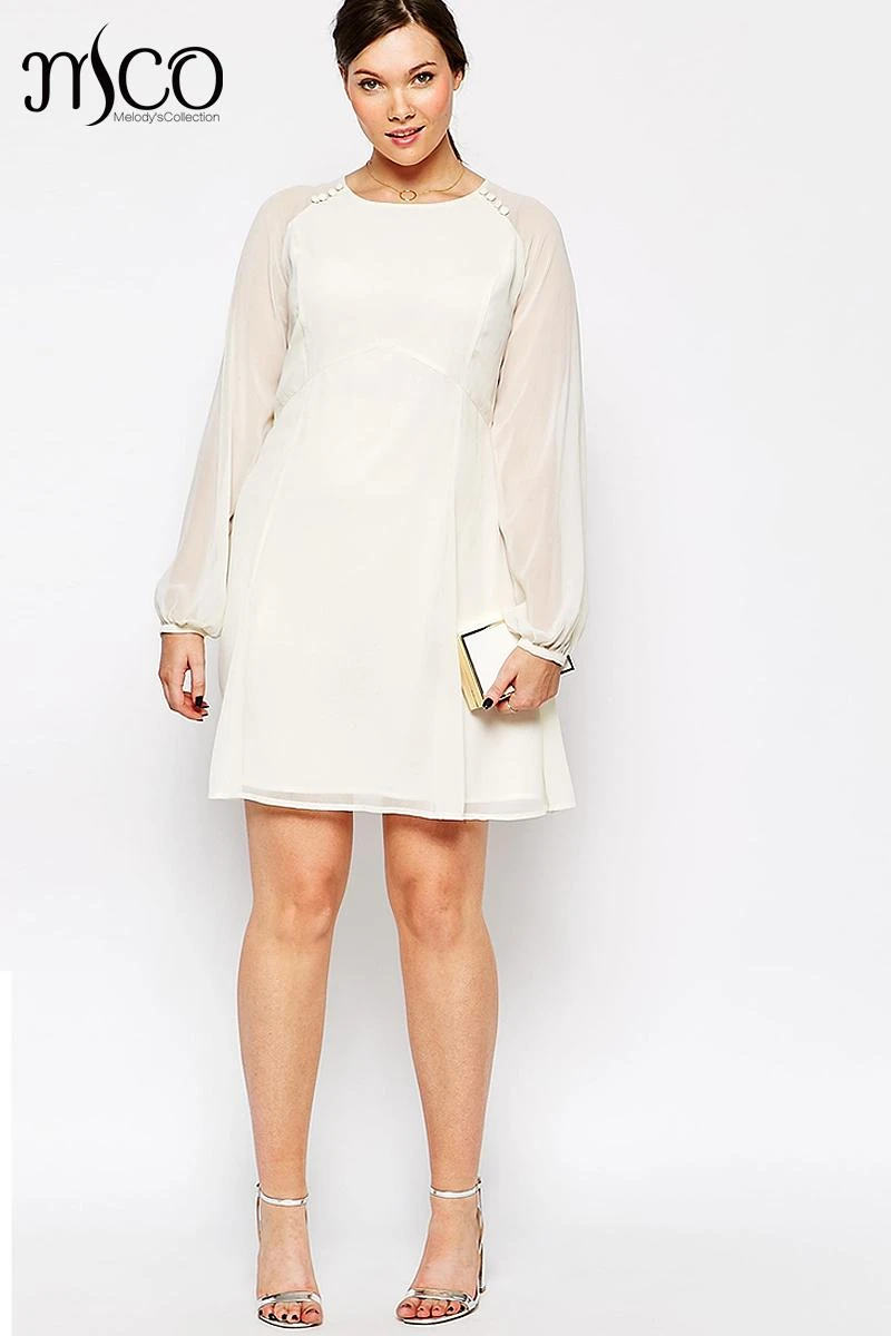 white shift dress plus size