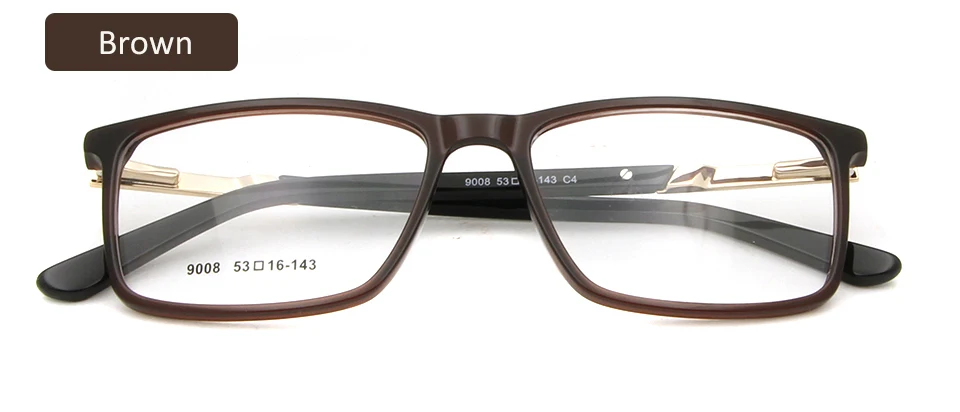Квадратные оправы для очков мужские ацетатные Glases Optik женские очки оправа полная оправа Очки для близорукости Oculos De Grau - Цвет оправы: eyewear brown