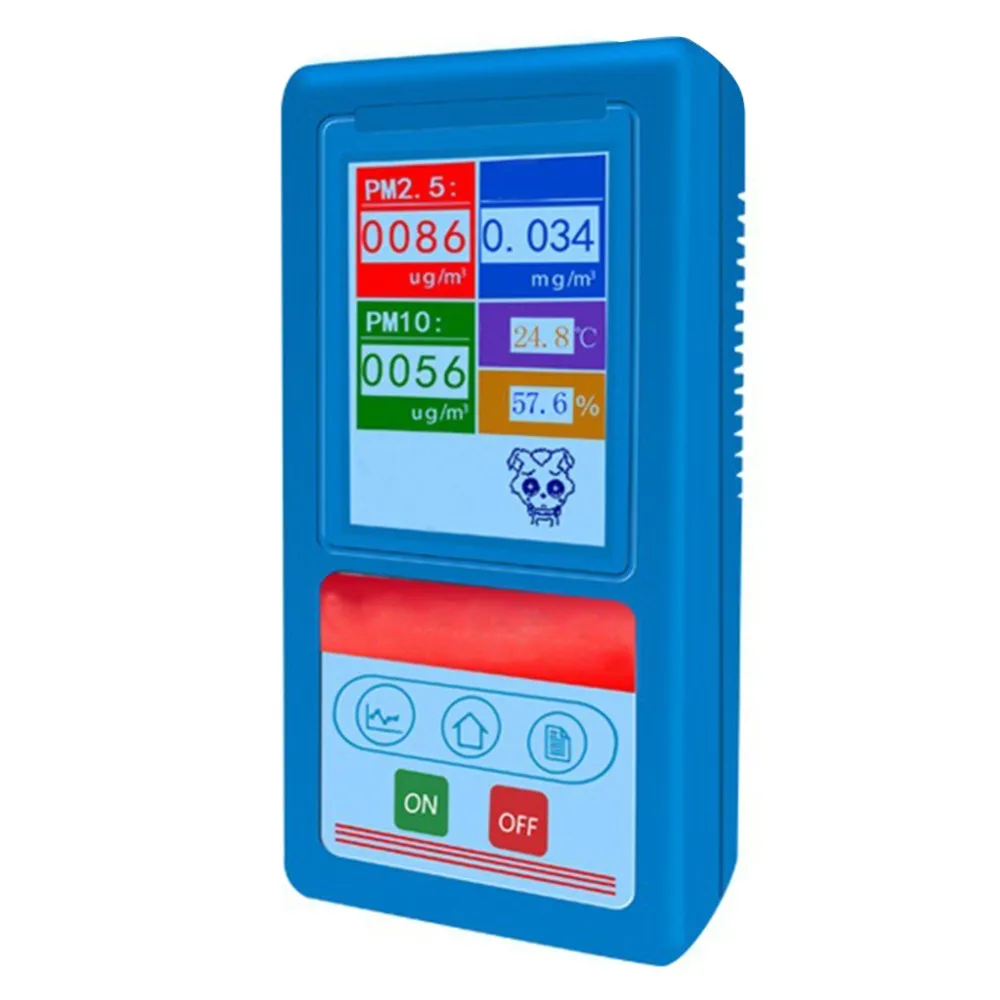 

Particle Dust Counter Tester Air Quality Analyzer Formaldeyde HCHO PM1.0 PM2.5 PM10 Gas Analyzer TVOC Particles Detector Meter