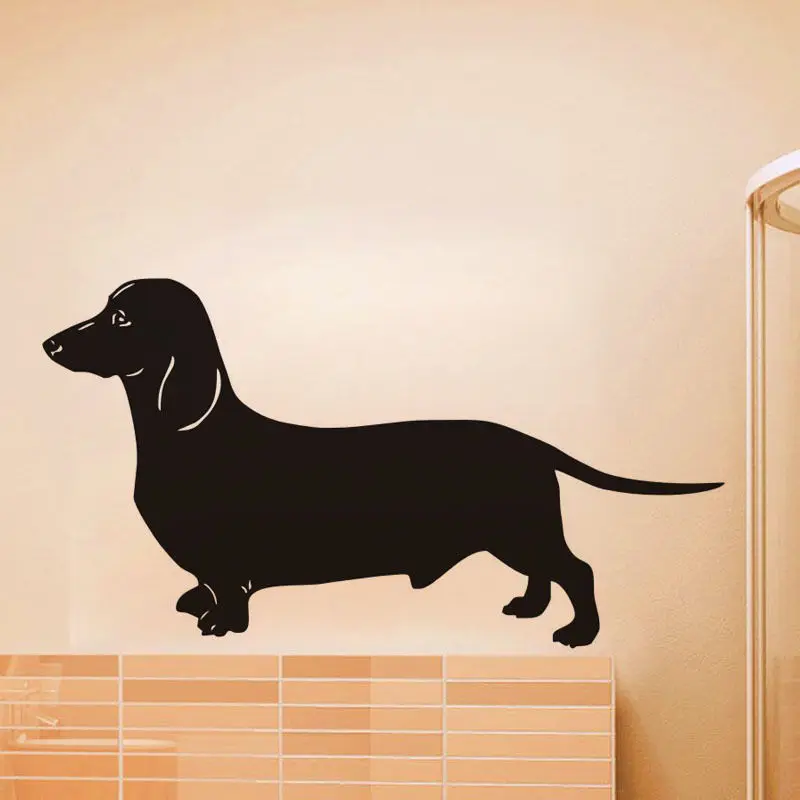 Dachshund Vinyl Wall Stickers Funny Dog Home Decor Removable Wall