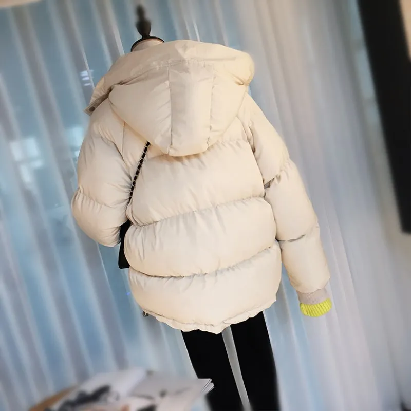 2018 Winter Jacket Coat Women Warm Down Cotton Padded Short Parkas Bread Style new Autumn Fashion Bomber solid hooded Coats Thic Coats