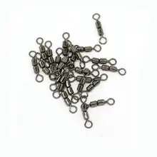 100 шт. высокоскоростной двойной Вращающийся шарнир для рыбалки соединитель линии крюка терминал снасти Вертлюги Гладкий Супер расширение морской ледовый катер