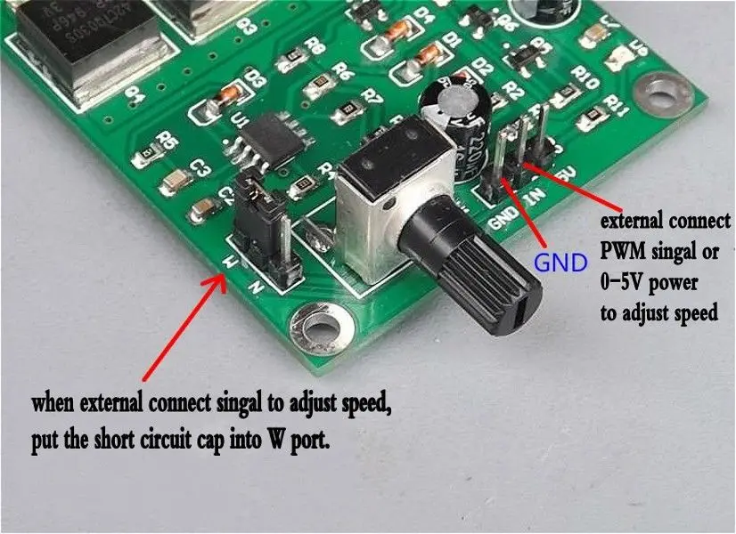 DC 5V-18V 12V 15A PWM Motor Speed Controller Stepless Speed Control Driver Board