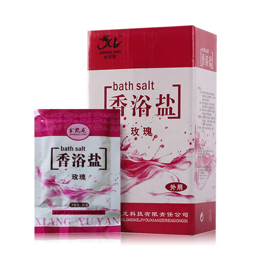 

1 Bag Bath Sea Salts Rose Essence Powder Shower Body Foot Massager Skin Care SPA Exfoliation Scruber Gift