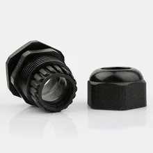 50 шт. кабельный ввод Водонепроницаемый 6-12 мм Диапазон кабеля черный 20,4 мм резьба 9 мм Длина