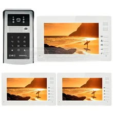 DIYSECUR 1024 x 600 7 inch TFT LCD Monitor Video Door Phone Video Intercom Doorbell 300000 Pixels Camera RFID Reader + Password