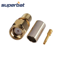 Superbat RF коаксиальный разъем 50 Ом обратного SMA штекер(женский контактный) прямой прижим Соединительный разъем для кабеля LMR240