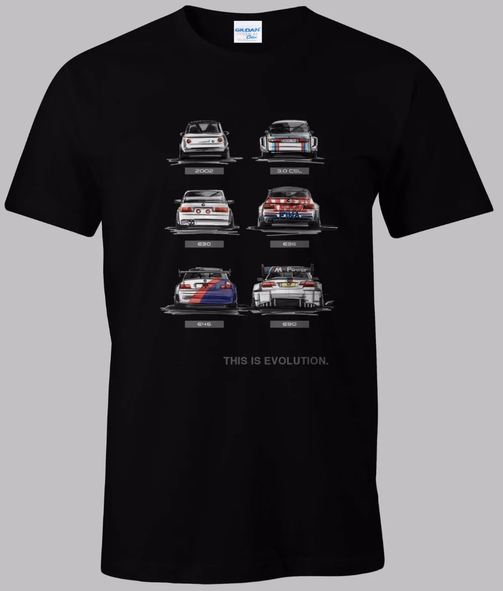 

2019 Fashion Men T Shirt Cotton Men Short Sleeve T-shirt M3 motorcycle Evolution E30 E36 E46 E90 2002 Tee shirts