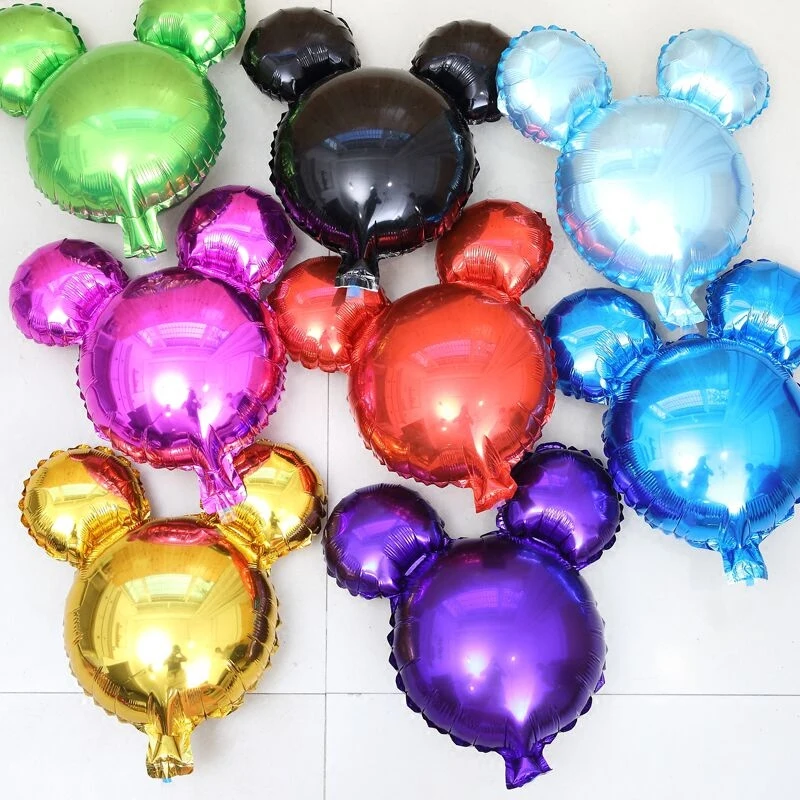 

10pc mini mickey mouse head balloon pink minnie balloon child birthday party decoration helium balloon toys