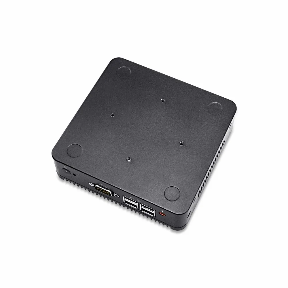 Barebone QOTOM Dual Lan мини-ПК с процессором Celeron/Core i3/Core i5, 2 LAN, 4 USB, 10 W, маленький HTPC 1080P WIN 10 Linux