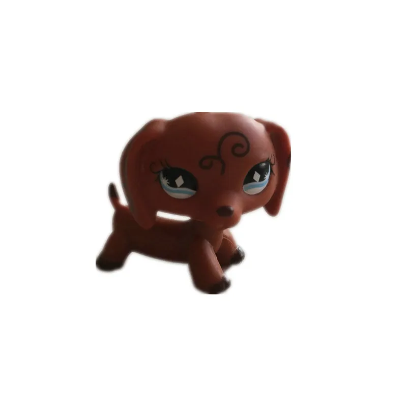 Small Doll Cat Toys Pet Shop 2 Cute Short Hair Brown Dog With A