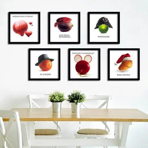

Creative Art Canvas Painting Poster Fruits Vegetables on canvas Wall Pictures For dining hall Kitchen Home Decor No Frame