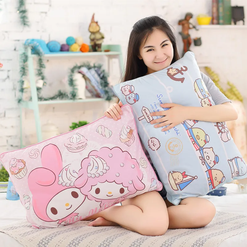 

X-BB Cartoon double-sided printing single pillow, cotton pillow cover skin, without pillow, 60 * 40cm