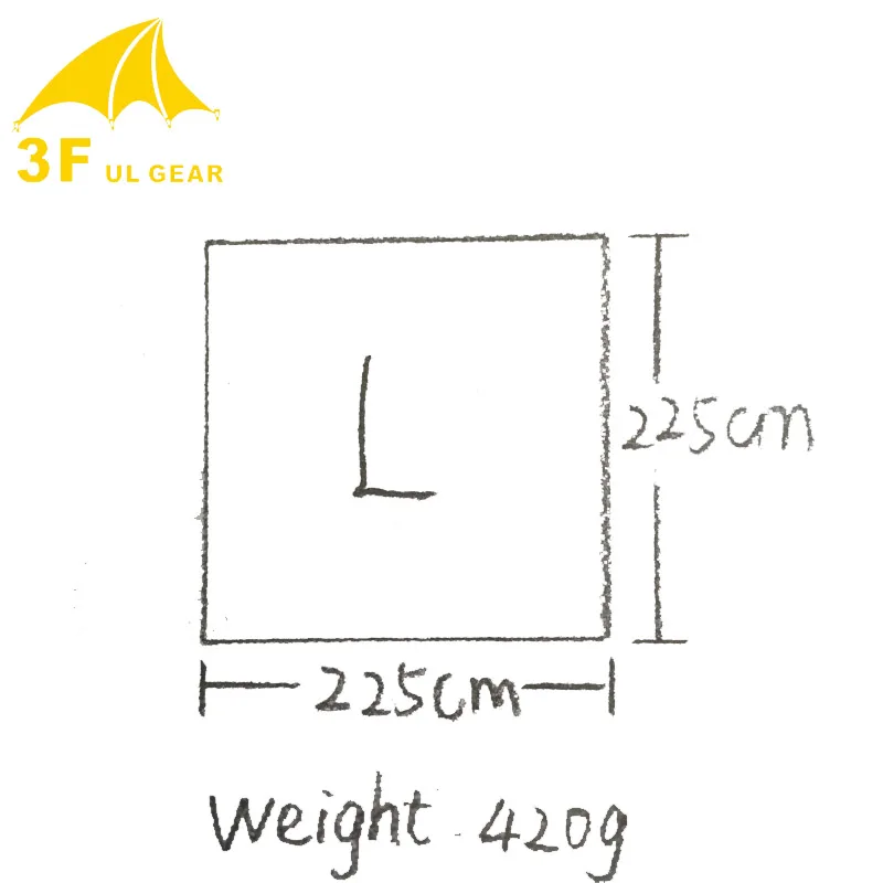 3F UL gear Tanggula Открытый Многофункциональный наземный лист износостойкий клетчатый нейлоновый водонепроницаемый коврик