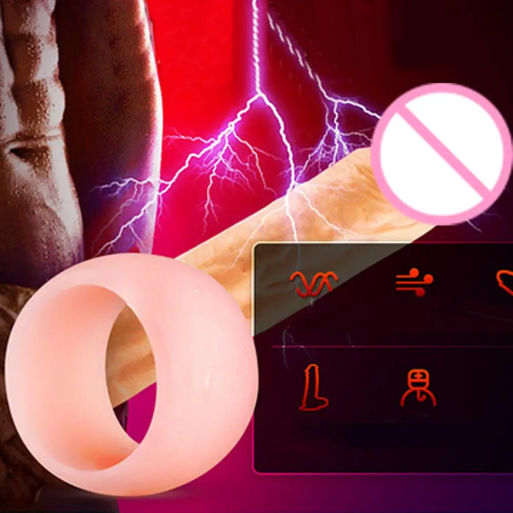 Silicone Penis Ring Cock Lock Male Masturbation Delay Ejaculation Adult Sex Toy Size: 2.3cm x 1.8cm | Красота и здоровье