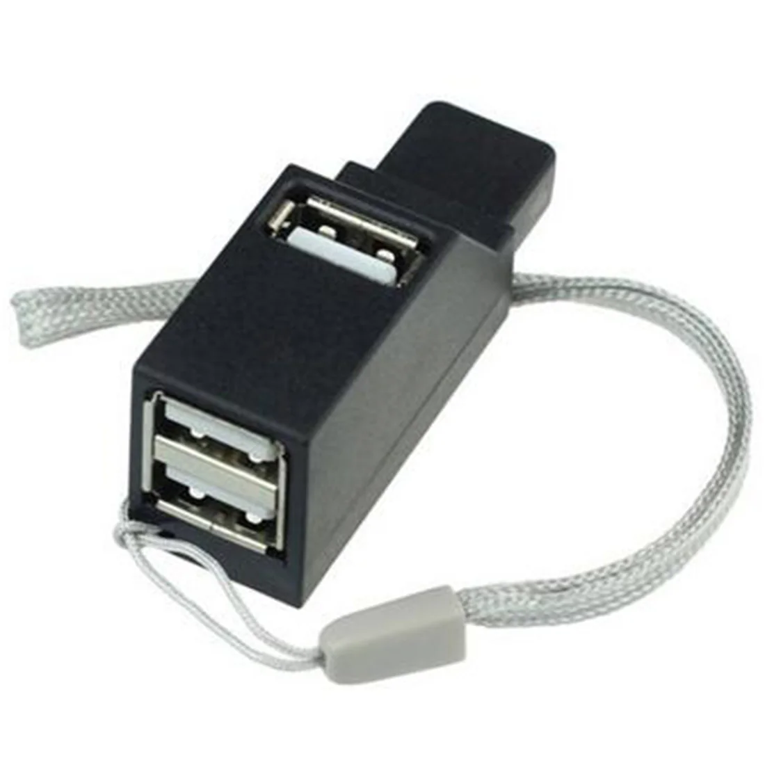 Mini portable High Speed 3 Ports 2.0 USB HUB In-line Splitter Adapter With lanyard for Notebook/Tablet Computer PC Peripherals