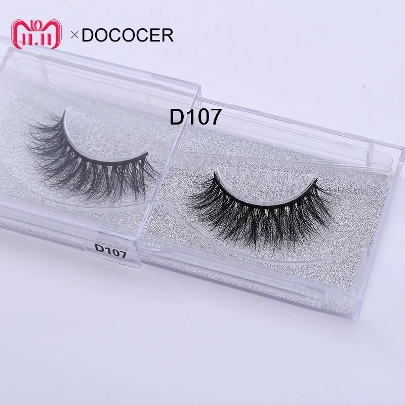

DOCOCER Eyelashes 3D Mink Lashes High Volume Handmade Mink False Eyelashes Thick Full Strip Lashes Cruelty D107