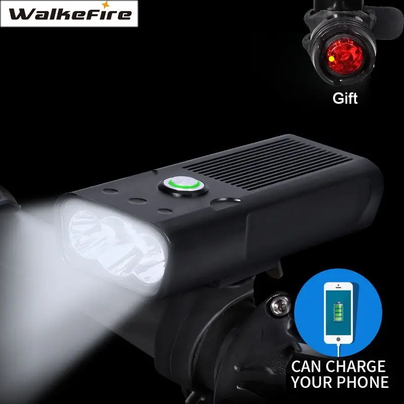 

5200 Mah Bicycle Light 1000 Lumens Bike Light Built in Battery USB Charge Cycling Light Waterproof Bike Accessory With Taillight