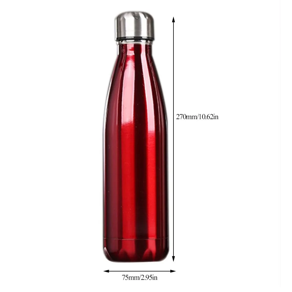 500ML Stainless Steel Water Bottle sport Thermal Insulation Shaker Drink Bottle For kids drinking drinkware