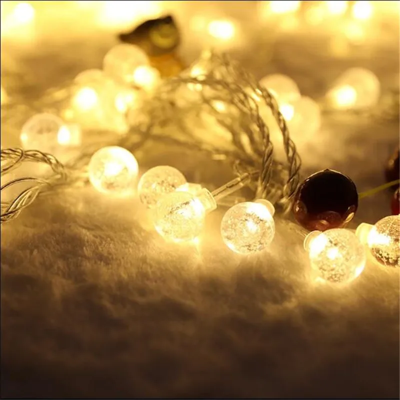 

50LED Crystal Ball String Light Romantic Wedding Decoration Valentine Decor Happy Birthday Party Gift Bachelorette Party Favors