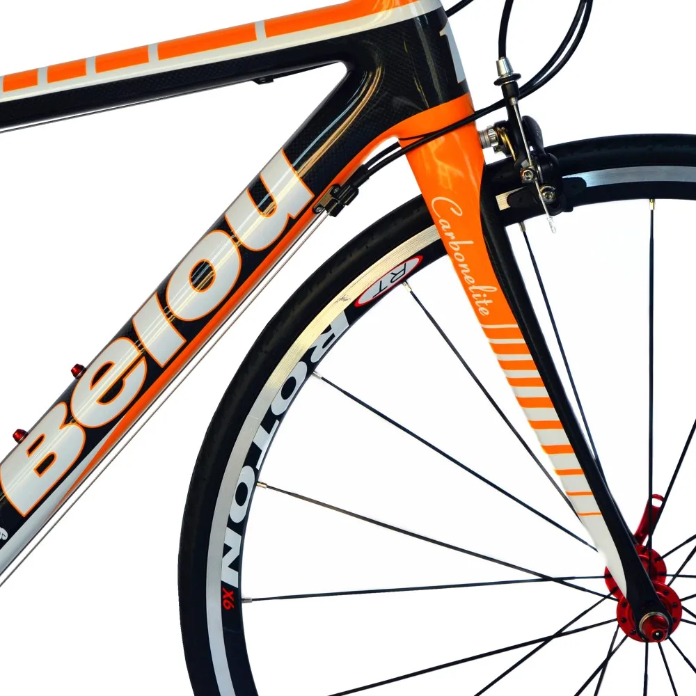 Sale BEIOU 2016 Carbon Comfortable Bicycles 700C Road Bike LTWOO 2*10 Speed  S R A M  Brake Complete 18.3 lb Hybrid Bike Fiber CB012 9